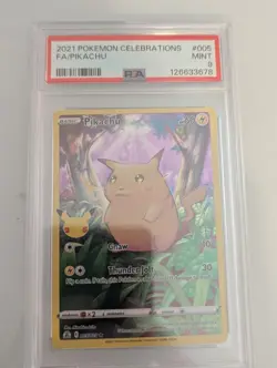 Pokemon Pikachu TCG Celebrations Full Art Ultra Rare Card 005/025 2021 PSA 9 - Image 1
