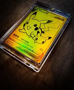 Pokemon TCG Pikachu V SWSH145 Gold Promo Celebrations Ultra Premium Collection - Image 1