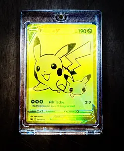 Pokemon TCG Pikachu V SWSH145 Gold Promo Celebrations Ultra Premium Collection - Image 2