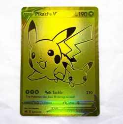 Pokemon TCG Pikachu V SWSH145 Gold Promo Celebrations Ultra Premium Collection - Image 3
