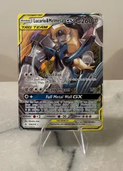 Pokemon Lucario & Melmetal GX Ultra Rare TAG TEAM-Unbroken Bonds 120/214 - Image 1