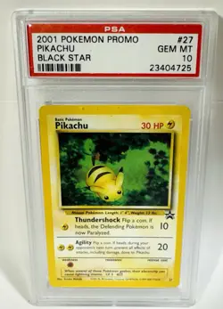 Pokemon Pikachu Black Star Promo Psa 10 #27 - Image 1