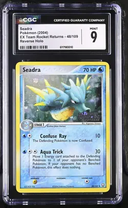 CGC 9 Seadra EX Team Rocket Returns 48/109 Reverse Holo Stamped Pokemon Card - Image 1