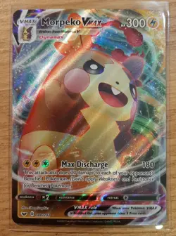 2020 POKEMON SWORD & SHIELD MORPEKO VMAX ULTRA RARE HOLO FULL ART 080/202 - Image 1