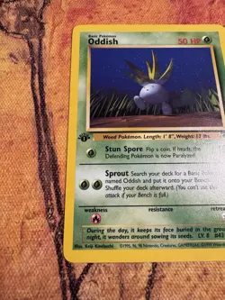 1st Edition Oddish | Jungle 58/64 | Vintage WOTC Pokemon Card - Image 3