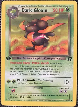 Dark Gloom 36/82 Team Rocket Regular 1st Edition - Pokemon Card - Image 1