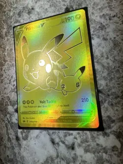 Pikachu V SWSH145 Sword & Shield Promo Card Holo Gold Pokemon Near Mint - Image 2