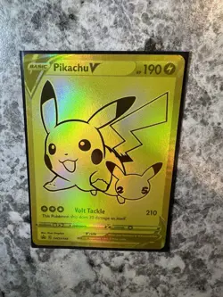 Pikachu V SWSH145 Sword & Shield Promo Card Holo Gold Pokemon Near Mint - Image 5
