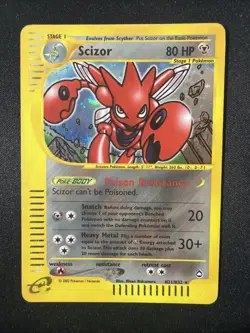 Scizor H21/H32 Aquapolis Holo Ultra Rare Pokemon TCG Nintendo e-reader MP+ - Image 1