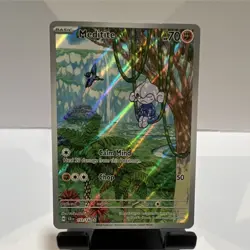 Pokemon Meditite 153/142 SV07: Stellar Crown Illustration Rare Holo 70 HP Basic - Image 1