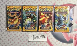 Pokemon XY Flashfire Booster Pack Art Set Factory Sealed (4 Packs) - Image 1