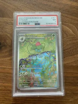 2023 Pokemon 151 Ivysaur Illustration Rare Card #167 PSA 7 - Image 1