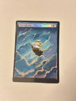 MTG Card Alter Hand-Painted - Treasure Planet (Treasure Cruise) - Image 1