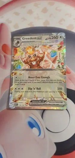 Pokemon Greedent EX Double Rare Holo Card 179/197 Obsidian Flames Series - Image 1