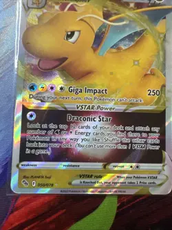 Pokemon TCG Dragonite VSTAR Holo Ultra Rare Card 050/078 Pokemon Go - Image 3