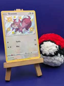 Pokemon Card Skwovet SV099/SV122 Shining Fates Baby Shiny Holo Rare NM - Image 1