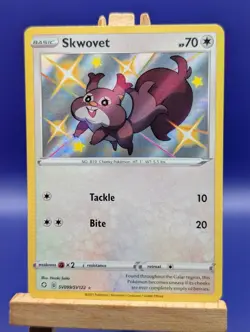 Pokemon Card Skwovet SV099/SV122 Shining Fates Baby Shiny Holo Rare NM - Image 2