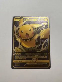 Black Foil Fan Art Display Card Collection Armored Pikachu GX NM - Image 1