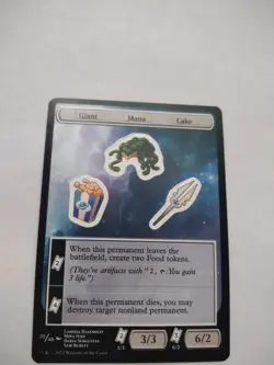 MTG Unfinity Sticker Sheet - Giant / Mana / Cake #025 - Image 1