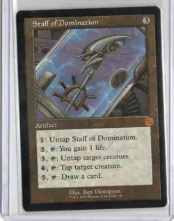 MTG THE BROTHERS' WAR STAFF OF DOMINATION RETRO RARE - Image 1
