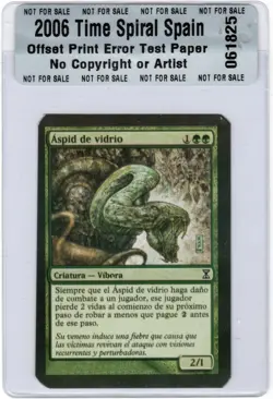 MTG Spanish 2006 Time Spiral Aspid de vidrio Factory Test Print ERROR - Image 1