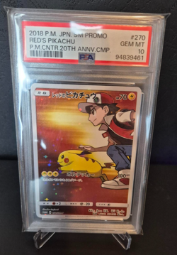 Pokemon Red's Pikachu Sun & Moon Japanese Promo #270 PSA 10 Gem Mint - Image 4