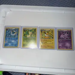 Pokemon TCG (4) Black Star Promo Holos leafeon(swirl),vaporeon,espeon,jolteon - Image 1