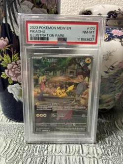 Pikachu 173/165 Scarlet & Violet 151 PSA Graded 8 Pokemon TCG - Image 1