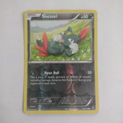 Pokemon TCG Sneasel Steam Siege 60/114 Reverse Holo Common - Image 1
