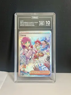 Pokemon Lacey 172/142 Stellar Crown Special Illustration Rare TAG 10 Holo - Image 1