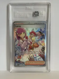 Pokemon Lacey 172/142 Stellar Crown Special Illustration Rare TAG 10 Holo - Image 2