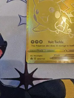 Pokemon TCG Gold Pikachu V 25th Anniversary PROMO SWSH145 Celebrations NM - Image 3