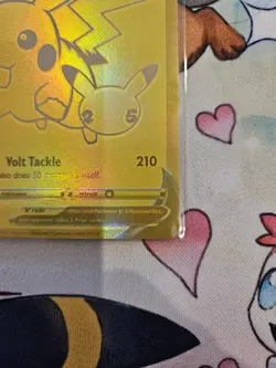 Pokemon TCG Gold Pikachu V 25th Anniversary PROMO SWSH145 Celebrations NM - Image 4