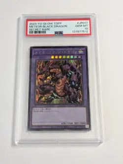 Yugioh Meteor Black Dragon TDPP-JP017 Secret Rare PSA 10 GEM MINT - Image 1