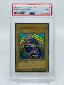 PSA 9 Mint 2002 Dark Magician SDY-006 1st Edition Ultra Holo Yu-Gi-Oh English - Image 1