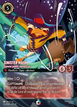Lorcana - Sinister Mask - Ennemi public numero un - MINT/NMINT - FR - FOIL - Image 1