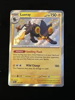 Luxray - 137/091 - Pokemon Paldean Fates Shiny Rare Card NM - Image 1