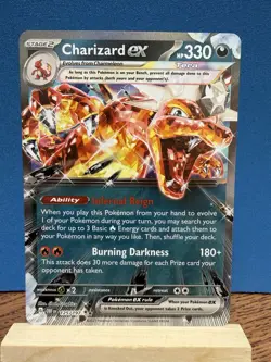 Pokemon TCG Charizard EX 125/197 Double Rare Obsidian Flames Holo Card - Image 1