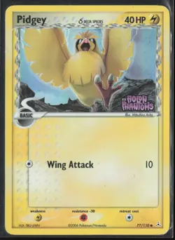 Pidgey 77/110 EX Holon Phantoms Stamped Reverse Holo Pokemon Card HP - Image 1