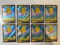 Surfing Pikachu V #008/025 Celebrations Pokemon Card TCG - Image 1