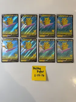 Surfing Pikachu V #008/025 Celebrations Pokemon Card TCG - Image 2
