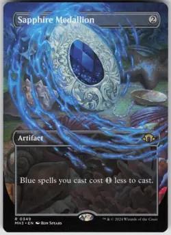MTG Sapphire Medallion (Borderless) Normal NM Modern Horizons 3 Magic 349 - Image 1