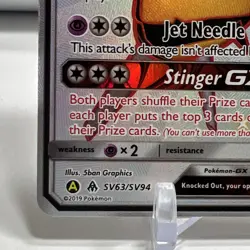 2019 Pokemon TCG Hidden Fates Shiny Vault Naganadel GX SV63/SV94 NM One Owner - Image 4