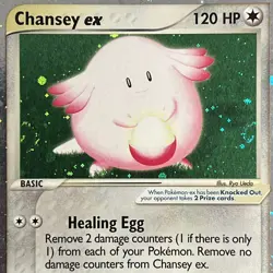 Pokemon TCG Chansey ex EX Ruby & Sapphire 96/109 Ultra Rare Holo - Swirl - MP - Image 3