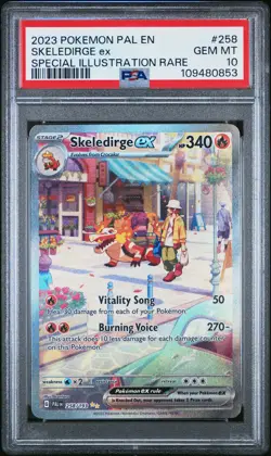 2023 Pokemon Paldea Evolved Skeledirge EX Special Illustration Rare PSA 10 #258 - Image 1