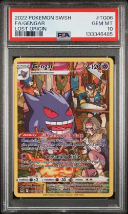 2022 Pokemon Sword & Shield Lost Origin Gengar Fa Lost Origin PSA 10 #TG06 - Image 1