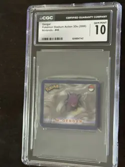 Pop 3!! CGC 10 Gem Mint Gengar Pokemon Stadium Lenticular 46 Action 3D Nintendo - Image 2