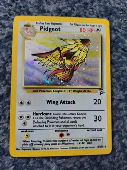POKEMON TCG 1x HOLO RARE BASE SET 2 PIDGEOT 14/130 2000 WOTC EXCELLENT CONDITION - Image 1