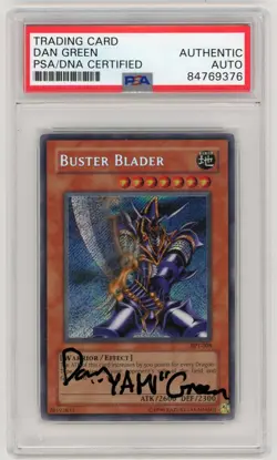 PSA Signed Dan Green Yu-Gi-Oh! TCG Buster Blader BPT-008 - Image 1