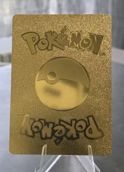 Pokemon Pikachu V 815hp Gold Foil Fan Art Collector Card TCG - Image 2